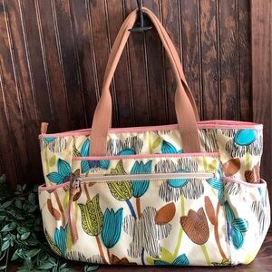 Fossil Key Per Coated Vinyl Canvas Large Tote Bag